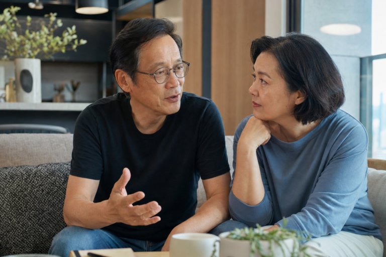 伴侶因聽力下降而需要重複對話及改善溝通方式