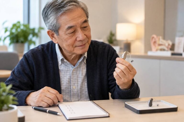 長者在相同條件下比較兩款耳背式助聽器並記錄試戴結果